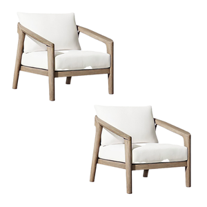 Mobilier d'extérieur et d'intérieur Canapé de jardin Canapé à un siège Ensemble de canapés confortables en tissu avec pied et dossier en bois - Product Image 5