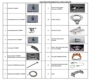 ระบบป้องกันการตกจากหลังคาพร้อมตัวล็อคแบบเชื่อมต่อเร็ว ปรับความยาวได้ รับน้ำหนัก 100 กก. โครงสร้างเหล็ก/สแตนเลส - Product Image 2