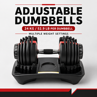 Ensemble d'haltères réglables 24kg/40kg en fonte massif, Haltères intelligents à réglage rapide avec base, pour la maison et la salle de sport, Vente en gros directe usine