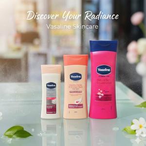 Ensemble Huile et Lotion Corporelle Vaseline Qualité Export pour Soins de la Peau |   Huile corporelle Vaseline non grasse pour une peau éclatante, hydratation 24h - Product Image 2