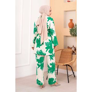 Lujoso conjunto de viscosa de 2 piezas para damas Tweed verde Skinny Fit XS Tamaño por encima de la rodilla para trajes de verano y otoño - Product Image 2