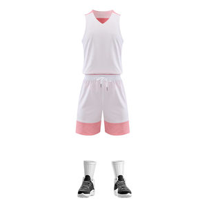 Uniforme de basket-ball en polyester respirant de haute qualité pour l'été, à vendre, dernier design, sur mesure, couleur unie, vêtements tendance - Product Image 1