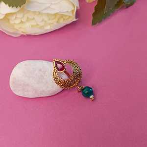 Indian Traditional Jewellery <b>Faux</b> Pearl <b>Nose</b> <b>Ring</b> Stud Nath Crystal Bridal Wedding <b>Nose</b> <b>Ring</b> Jewellery For Women, Multi Color - Product Image 2