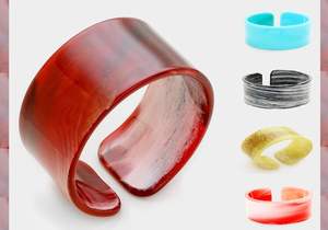 Top Selling Handmade Resin Cuff Bangle Unique Style High Quality Fashion Jewelry for Women <b>Men</b> Party Pearl <b>Bracelets</b> Bangles - Product Image 2