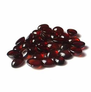 Cabujón de Piedra Preciosa de Granate Rojo de Forma Ovalada Suelta, Hecho a Mano, de Alta Calidad, para Hermosas Joyas de Anillo, Piedra Natural Pulida con Parte Posterior Plana - Product Image 2