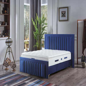 Hot Sale Modern Soft King Bedroom Furniture High Quality Teak <b>Bed</b> in Solid Wood Pine Plywood for Home Hotel Use <b>Double</b> Size - Product Image 4