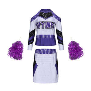 Ensemble de tenue de cheerleading personnalisée pour équipe professionnelle féminine, vêtements en polyester/coton, couleurs personnalisées, logo pour les professionnels - Product Image 5