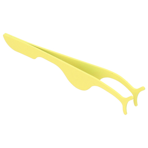 Aplicador profesional de pestañas postizas, pinzas de belleza con recubrimiento de Color amarillo - Product Image 4