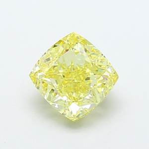 Cojín de Diamantes de Laboratorio de 1.58ct VVS2, Color Amarillo Intenso de Lujo - Product Image 1