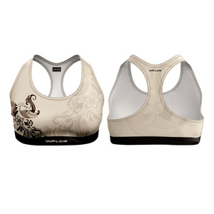 Haut soutien entraînement Yoga Crop hauts pour femmes respirant bas Scoop dos ouvert Sublimation sport soutien-gorge grande taille léger - Product Image 3