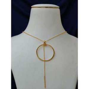 Collares de Cadena de Serpiente Hechos a Mano en Latón, Chapados en Oro, con Patrón Geométrico, Accesorio Único y Elegante - Product Image 4