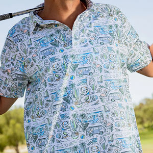 Camisa de Golf Personalizada de Alta Calidad, Manga Larga, Cuello Tipo Cuchilla, de Poliéster y Algodón, para Hombre, Estilo Casual Elegante, Transpirable, Tallas Grandes, OEM, al por Mayor - Product Image 2