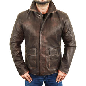 Fabriqué en cuir durable, cette veste pour homme offre une élégance robuste avec un équilibre parfait entre confort et style, facile à porter. - Product Image 1