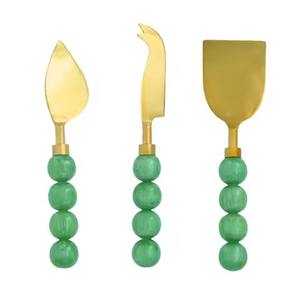 Modern <b>Table</b> Stainless Steel Cheese Server Set with <b>Resin</b> Handle Accessory - Product Image 6