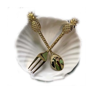Ensemble de serveurs à salade en acier inoxydable, avec un design moderne et simple, ensemble de serveurs à cuillères à manche Portable, look royal, vente en gros - Product Image 4