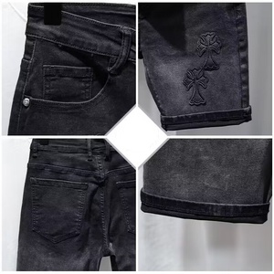 Shorts de mezclilla con lavado ácido para hombre, estilo urbano, en paquete al por mayor. - Product Image 5