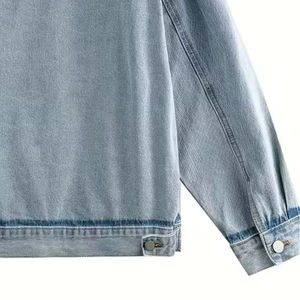 2025 vente en gros 100% coton veste en jean bleu de haute qualité pour hommes conception droite personnalisée et matériel tricoté délavé à l'acide - Product Image 6
