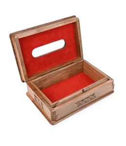 กล่องกระดาษเช็ดปากไม้วอลนัทแกะสลักสุดพิเศษบาร์กลางบ้านไร่แบบชนบทเคาน์เตอร์ร้านอาหารชั้นนำของตกแต่งบ้าน - Product Image 2