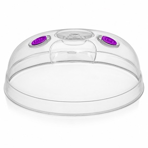 Couvre-plats ronds en plastique PP transparent pour micro-ondes, réutilisables et écologiques, compatibles lave-vaisselle, avec fentes pour la vapeur - Product Image 1