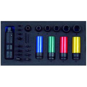 Juego de destornilladores de impacto Gedore con vasos de 1/2'' y módulo de herramientas Check-Tool - Product Image 1