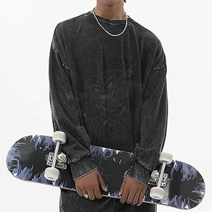 Sweatshirts d'été à logo personnalisé OEM Sweatshirts unisexes 100% coton à col rond Pullover Blank Plain Hoodies Sweatshirts Hommes Oversize - Product Image 4