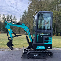 Gratis pengiriman AGT QH13R MINI CABBED EXCAVATOR 13.5HP 39 "BACKFILL BLADE 15" BUCKET sepenuhnya kipas angin kabel EPA CE tambahan PLUMBED