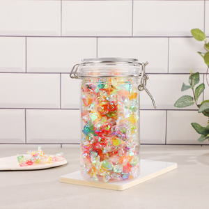 Sellado portátil Vacío 800ml Frascos herméticos de plástico para fianzas Envases de alimentos secos para mascotas con clip de metal inoxidable - Product Image 4