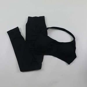 2PCS Seamless Women Yoga Set Workout Sportswear Gym Clothing Fitness Long Sleeve Crop <b>Top</b> High <b>Waist</b> Leggings Sports Suits - Product Image 4