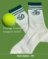 Chaussettes de sport en coton jacquard personnalisées avec logo de tennis pour hommes, modèle compression haute tige, idéales pour les clubs de tennis - Vente en gros