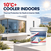 Revêtement solaire réfléchissant avancé en aérogel, imperméable pour toitures et murs, réduit la température intérieure de 10 degrés ° Peinture d'isolation thermique C+