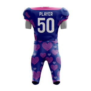 Uniforme de entrenamiento de fútbol americano de poliéster 100% transpirable corto sublimación impreso verano tamaño 5XL para deportes - Product Image 6