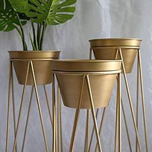 Nouveau pot de plante en métal de style industriel pour plantes d'intérieur, décoration de la maison, bureau, jardin, patio, jardinière moderne, récipient décoratif pour fleurs - Product Image 4