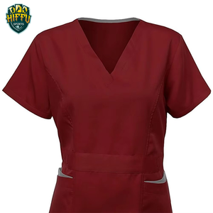 ชุดพยาบาลพิมพ์ลายแขนสั้นสำหรับโรงพยาบาลชุดพยาบาลสำหรับฤดูร้อนระบายอากาศได้ดีดีไซน์พรีเมี่ยม - Product Image 3