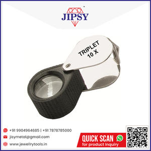 Lupa Triplete de Joyero de 18 mm, 10x, Plegable, de Bolsillo, de Latón con Empuñadura de Goma, Herramienta de Joyería Premium - Product Image 6