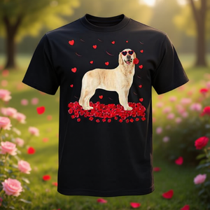 T-shirt pour amoureux des chiens Golden Retriever Heart pour la Saint-Valentin - Product Image 3