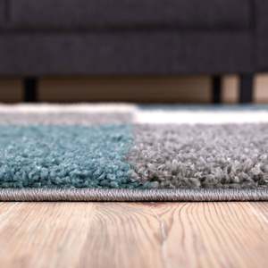 Tapis de salon géométrique bleu œuf de canard Myshaggy, fabriqué à la machine - Product Image 5
