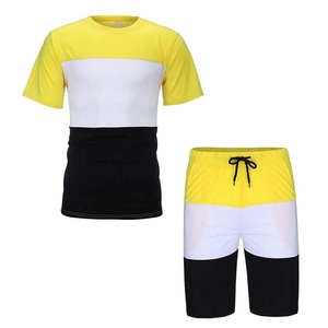 Conjunto personalizado de 2 piezas para hombre para el verano Camiseta de manga corta y pantalones cortos Ropa deportiva de talla grande para niños en venta - Product Image 1