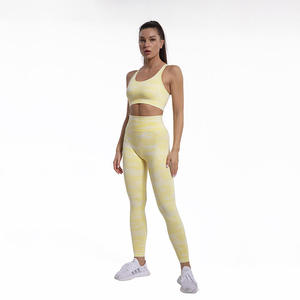 Ropa de entrenamiento de 2 piezas para mujer, conjunto de Yoga, ropa de gimnasio de camuflaje sin costuras, traje deportivo atlético, Conjunto de sujetador y mallas deportivas para mujer - Product Image 3