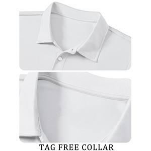 Polos de golf para hombre personalizables, logotipo bordado, tejido de punto informal liso en blanco, venta al por mayor, polos de manga corta para hombre - Product Image 3