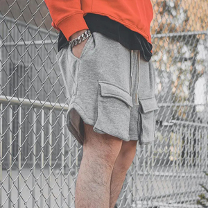 Nuevo proveedor de ropa de calle, pantalones cortos informales de algodón para hombres, transpirables, personalizados, diseño de cintura media, pantalones cortos de sudor Cargo de bolsillo de secado rápido - Product Image 4