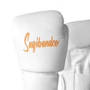 Gants blancs de Muay Thai, gants de boxe en cuir de haute qualité, gants d'entraînement et gants de kickboxing pour hommes - Product Image 5