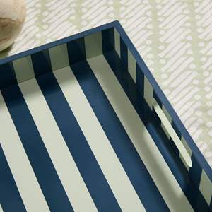 Nouveau plateau de service en laque design à rayures article de maison décoratif fabriqué au Vietnam - Product Image 3