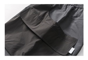 Pantalones cortos informales de cintura media, transpirables, antiarrugas, impermeables, elásticos, con cierre de cintura, tejido Cargo, pantalones cortos con logotipo personalizado para hombres - Product Image 6