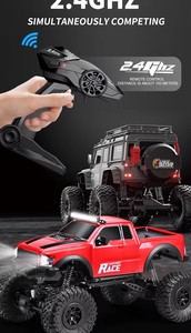 HB-P10A13 Camioneta RC 1/10 4WD Retro Todoterreno 12km/h Eléctrica Rock Crawler con Jaula Antivuelco Grande, Modelo de Juguete para Niños RTR - Product Image 5