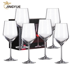 Juego de 6 Copas de Vino Tinto de 17 oz, Duraderas y Clásicas, de Cristal Transparente Estilo Burdeos con Tallo Largo para Bar, Aniversario o Fiesta - Product Image 1