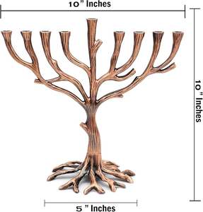 Antique Metal <b>Tree</b> Menorah Modern Design Religious Candle <b>Holder</b> for Home Decoration New Arrival 2024 for <b>Christmas</b> - Product Image 5