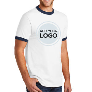 Camiseta de manga corta Ringer para hombre Añada su propio diseño de texto Camiseta personalizada Ringer para adultos - Product Image 1