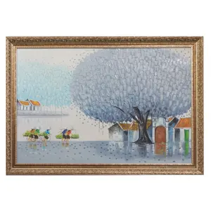 Luxury AI-Drawing Paintings Multi Space Canvas Handpainted Frame Original Oil Base Modern Landscape Paintings