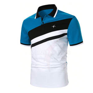 Pakistan Fabricant Hommes pour Polo T-Shirt High Street Style Slim Fit Logo Imprimé Personnalisé Manches Courtes Plus La Taille Solide - Product Image 2