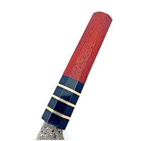 Vente en gros personnalisé de haute qualité fait à la main OEM ODM couteau de chef en acier damas forgé à la main et couteau de cuisine avec étui en cuir pur - Product Image 5
